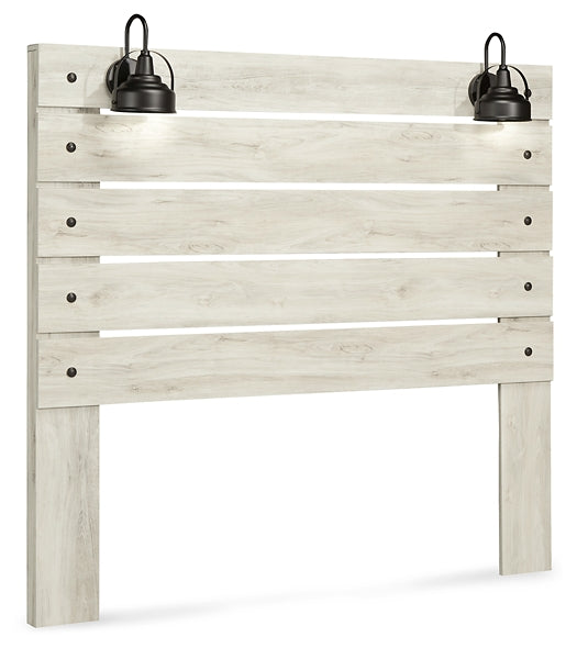 Cambeck  Panel Headboard With Mirrored Dresser, Chest And 2 Nightstands