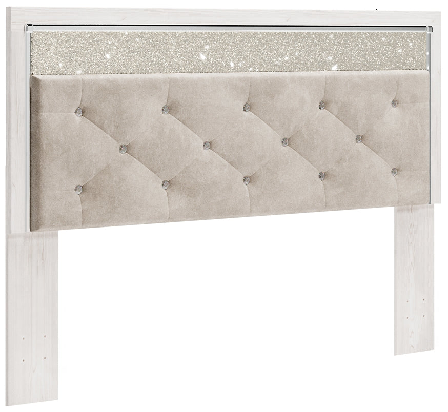 Altyra King Panel Headboard with Mirrored Dresser