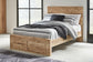 Hyanna Full Panel Storage Bed with Mirrored Dresser and 2 Nightstands