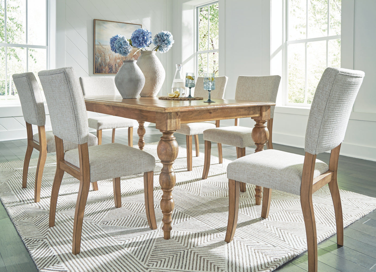 Rybergston Dining Table and 6 Chairs