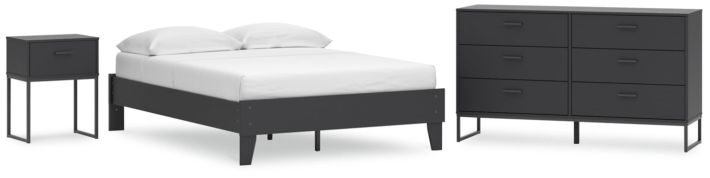 Socalle Full Platform Bed with Dresser and Nightstand