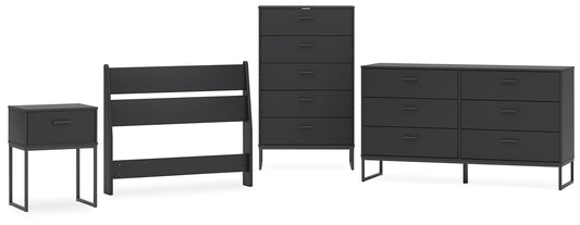 Socalle Twin Panel Headboard with Dresser, Chest and Nightstand