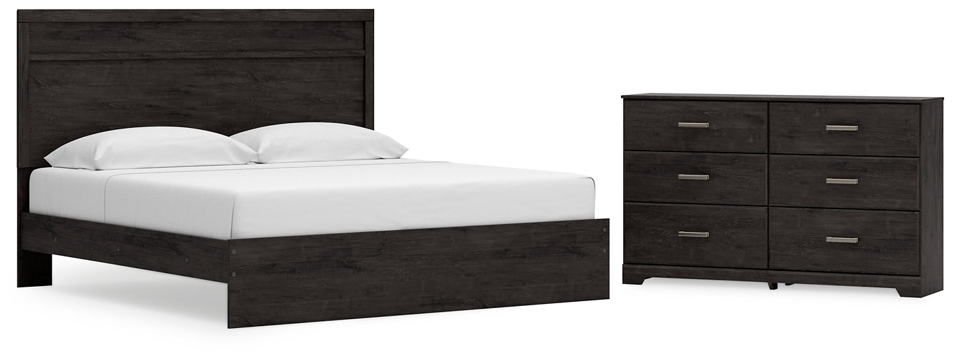 Belachime King Panel Bed with Dresser