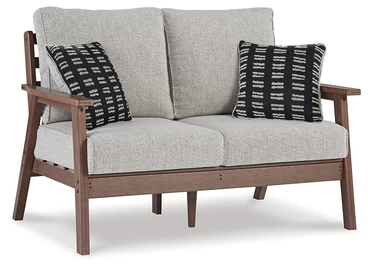 Emmeline Outdoor Loveseat with Coffee Table